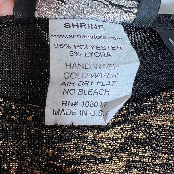 Chic Long Sleeve Black and Gold Blouse - Picture 5 of 5